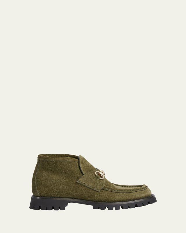 Sylke Suede Horsebit Booties
